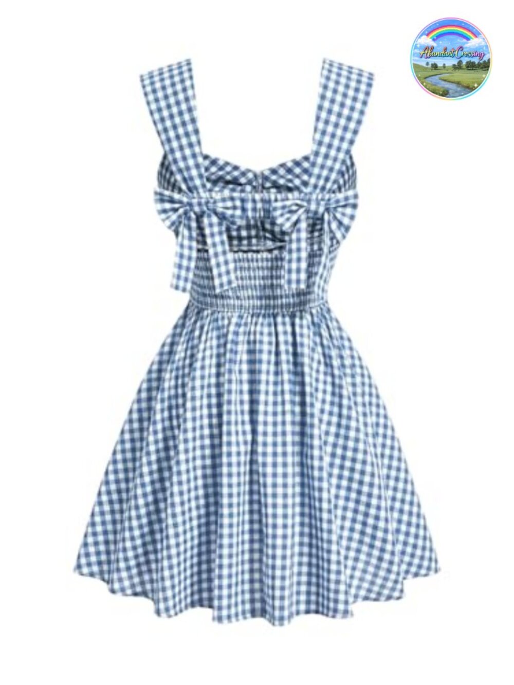 Plaid Ruched Bust Sleeveless Bowknot Pleated Short Dress